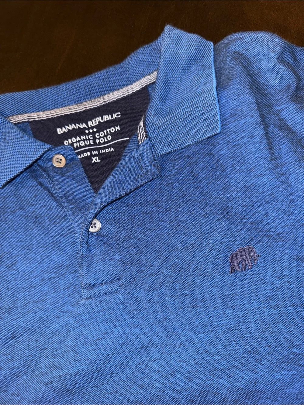 Banana Republic Men's Heather Royal Blue Polo